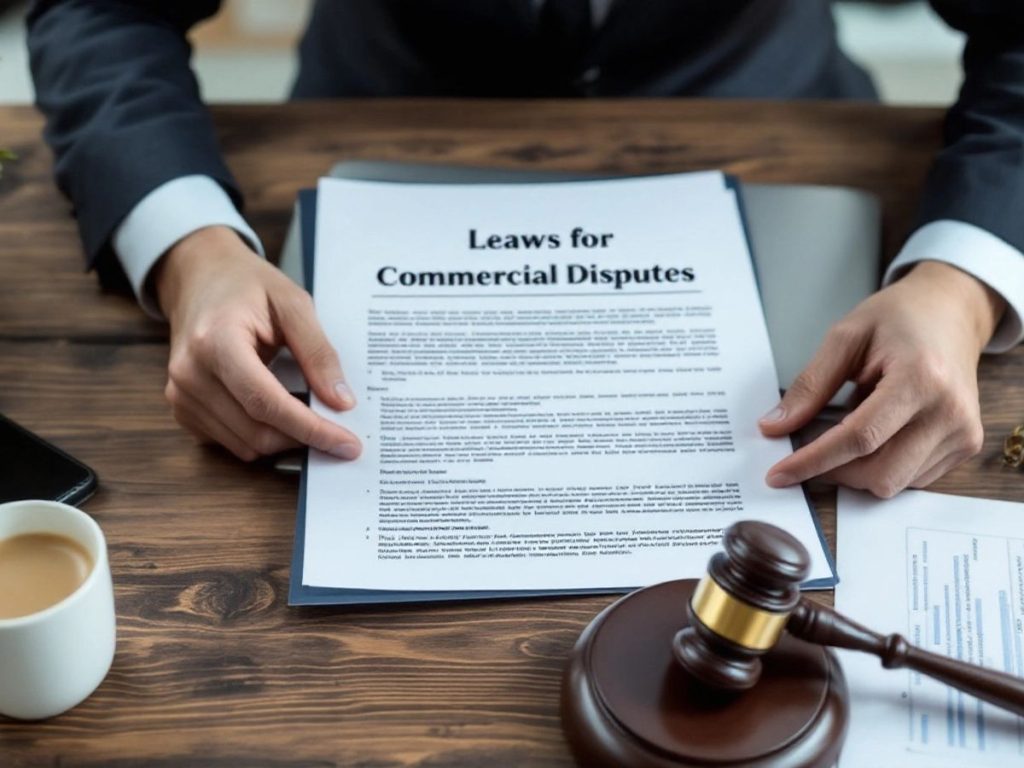 Persoană de afaceri analizând documente legale.