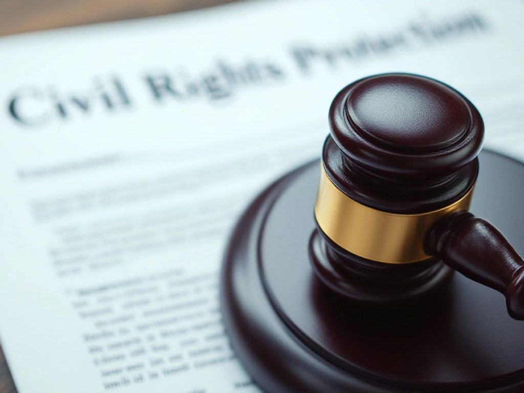 Ciocan de judecător pe documente legale.