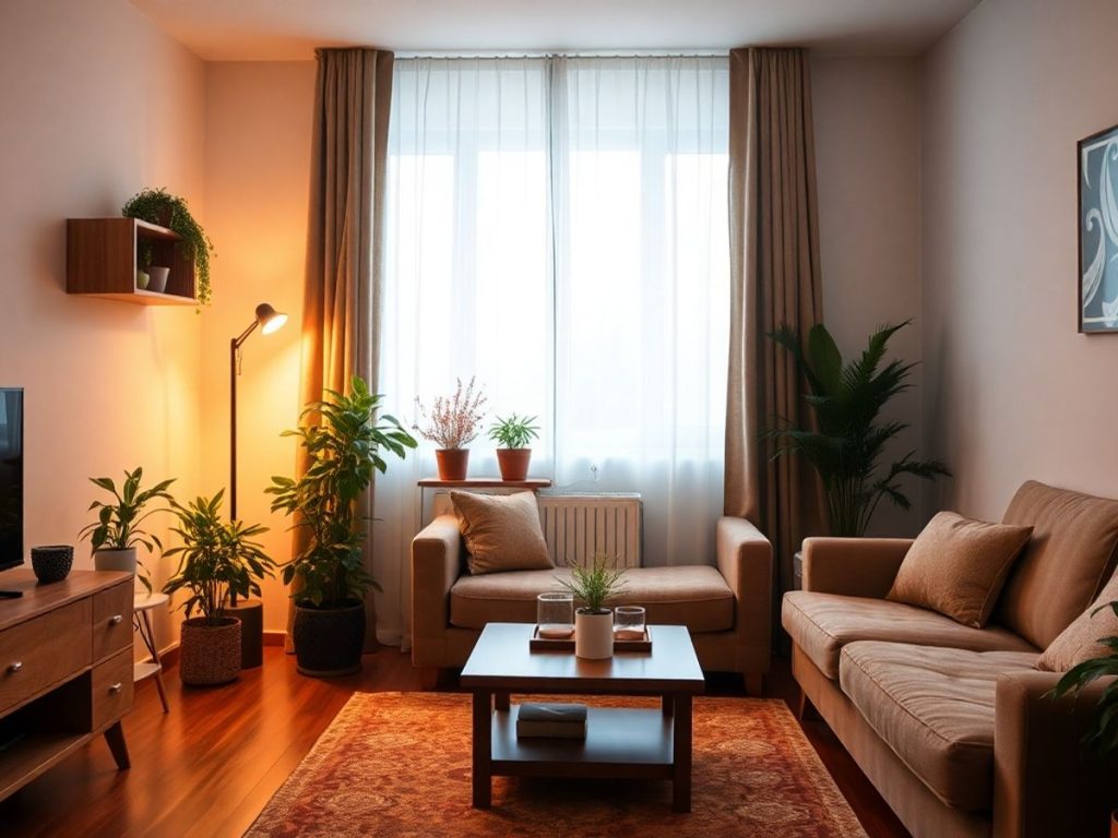 Apartament închiriat confortabil, primitor și bine mobilat.