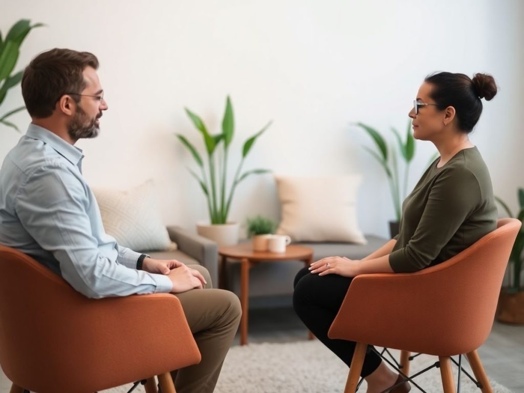 O sesiune de mediere într-o cameră liniștită.